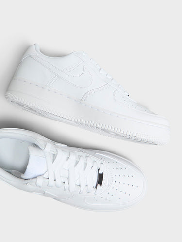 Nike - Air Force 1 Low Retro PRM Sneakers in White, White and Black