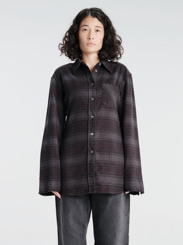 Our Legacy - Daisy Shirt in Faded Nocturne Check Flannel