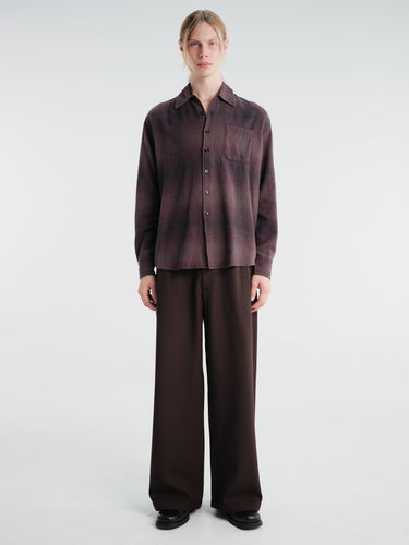 Our Legacy - Above Shirt in Cordial Dusk Check Grain Weave