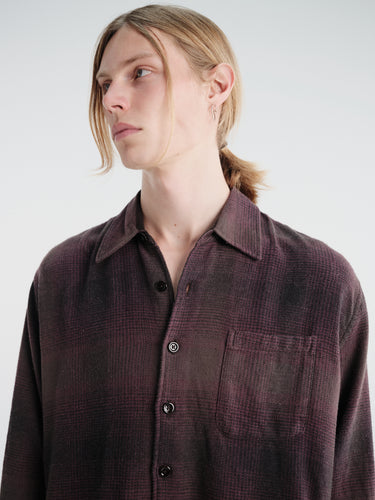 Our Legacy - Above Shirt in Cordial Dusk Check Grain Weave