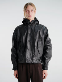 Our Legacy - Orbit Jacket in Malleable Black Bullhide