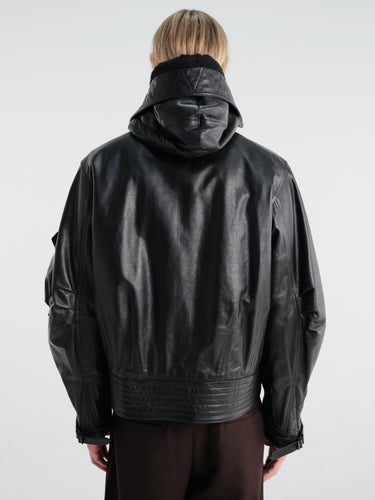 Our Legacy - Orbit Jacket in Malleable Black Bullhide