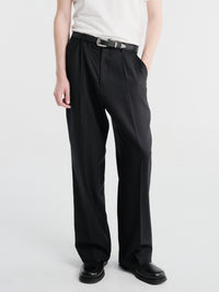 Our Legacy - Borrowed Chino in Black Panama Wool
