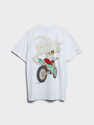 Patta - Biker T-Shirt in White