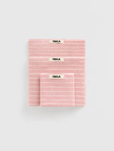 Tekla - Terry Towel in Shaded Pink Stripes