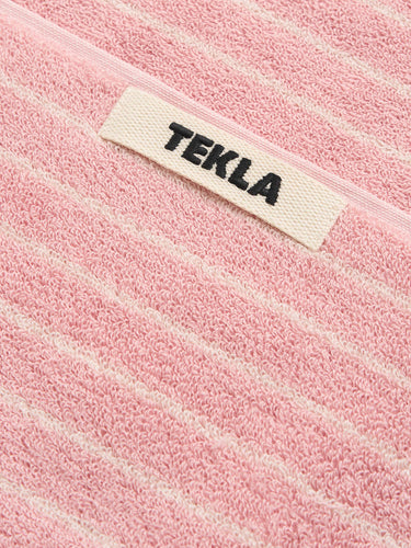 Tekla - Terry Towel in Shaded Pink Stripes