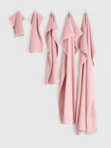 Tekla - Terry Towel in Shaded Pink Stripes