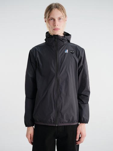 Comme des Garçons PLAY - CDG Play x K Way Full Zip Packable Jacket in Black