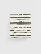 Tekla - Terry Towel in Racing Green Stripes