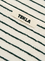 Tekla - Terry Towel in Racing Green Stripes