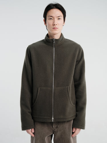 Rier - Full Zip Fleece in Taupe
