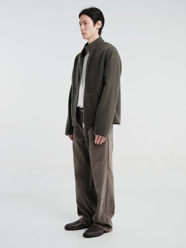Rier - Full Zip Fleece in Taupe