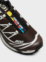 Salomon - XT-6 Sneakers in Black Coffee, French Roast and Vanilla Ice