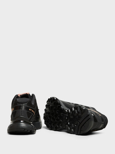 Salomon - XT-Pathway 2 Satin Sneakers in Black, Black and Mahogany Rose