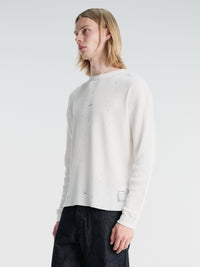 Satisfy - Mothtech™ Waffle Long Tee in Off-White