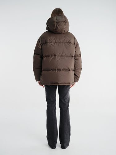 66 North - Dyngja Down Jacket in Dark Brown