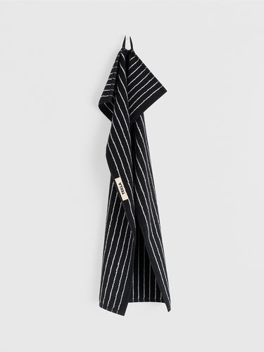 Tekla - Terry Towel in Black Stripes