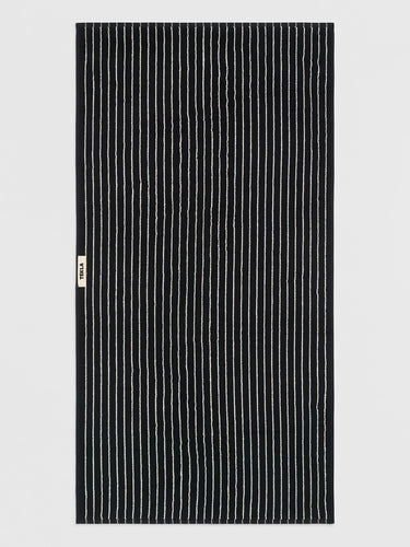 Tekla - Terry Towel in Black Stripes