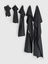 Tekla - Terry Towel in Black Stripes