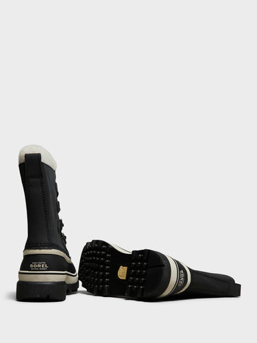 Sorel - Women's CARIBOU™ WP in Black and Stone