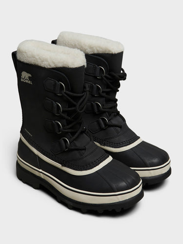 Sorel - Women's CARIBOU™ WP in Black and Stone