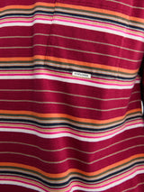 Sunflower - Stripe Longsleeve Pocket T-shirt in Burgundy