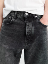 Sunflower - Wide Twist Jeans in Deep Black Worn