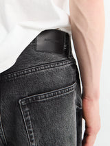 Sunflower - Wide Twist Jeans in Deep Black Worn