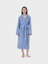 Tekla - Hooded Bathrobe in Bassett Stripes