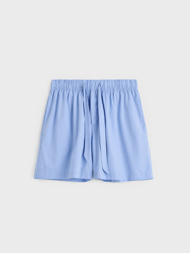 Tekla - Poplin Pyjamas Shorts in Cornflower Blue
