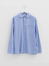 Tekla - Poplin Pyjamas Shirt in Penny Stripes