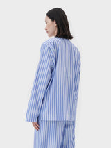 Tekla - Poplin Pyjamas Shirt in Penny Stripes