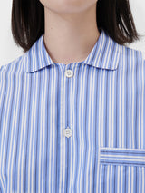 Tekla - Poplin Pyjamas Shirt in Penny Stripes
