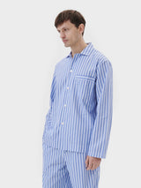 Tekla - Poplin Pyjamas Shirt in Penny Stripes