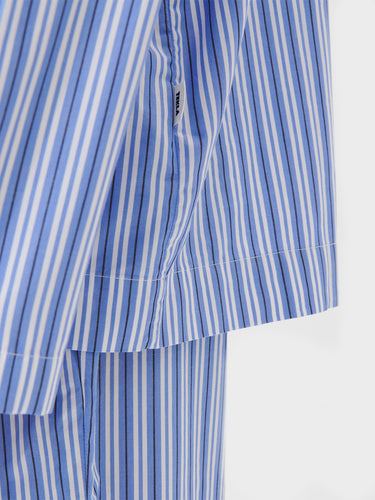Tekla - Poplin Pyjamas Shirt in Penny Stripes