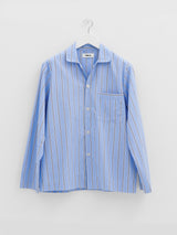 Tekla - Poplin Pyjamas Shirt in Bassett Stripes