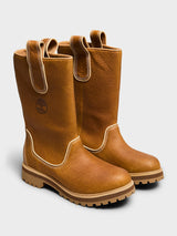 Timberland - Vibram Tall Pull On Waterproof Boots in Wheat Full Grain