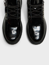 Timberland - Premium 6 Inch Lace Up Waterproof Boots in Black Patent Leather