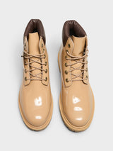 Timberland - Premium 6 Inch Lace Up Waterproof Boots in Wheat Patent Leather