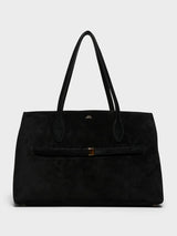TOTEME - Suede Lounge Tote Bag in Black