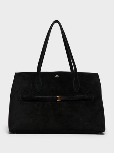 TOTEME - Suede Lounge Tote Bag in Black