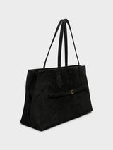 TOTEME - Suede Lounge Tote Bag in Black