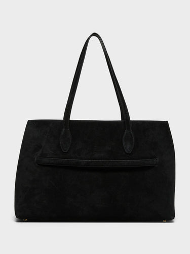 TOTEME - Suede Lounge Tote Bag in Black