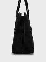 TOTEME - Suede Lounge Tote Bag in Black
