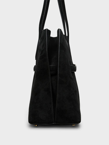 TOTEME - Suede Lounge Tote Bag in Black