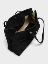 TOTEME - Suede Lounge Tote Bag in Black