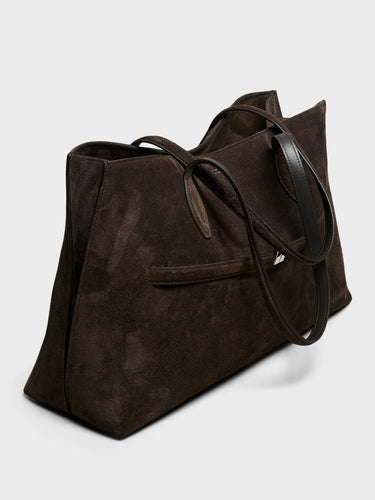 TOTEME - Suede Lounge Tote Bag in Brown