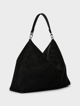 TOTEME - Suede Scoop Tote Bag in Black