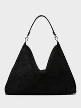 TOTEME - Suede Scoop Tote Bag in Black