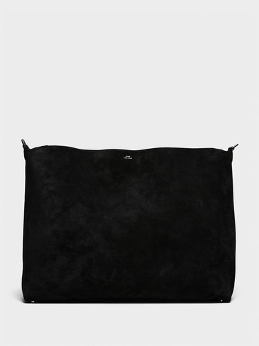 TOTEME - Suede Scoop Tote Bag in Black